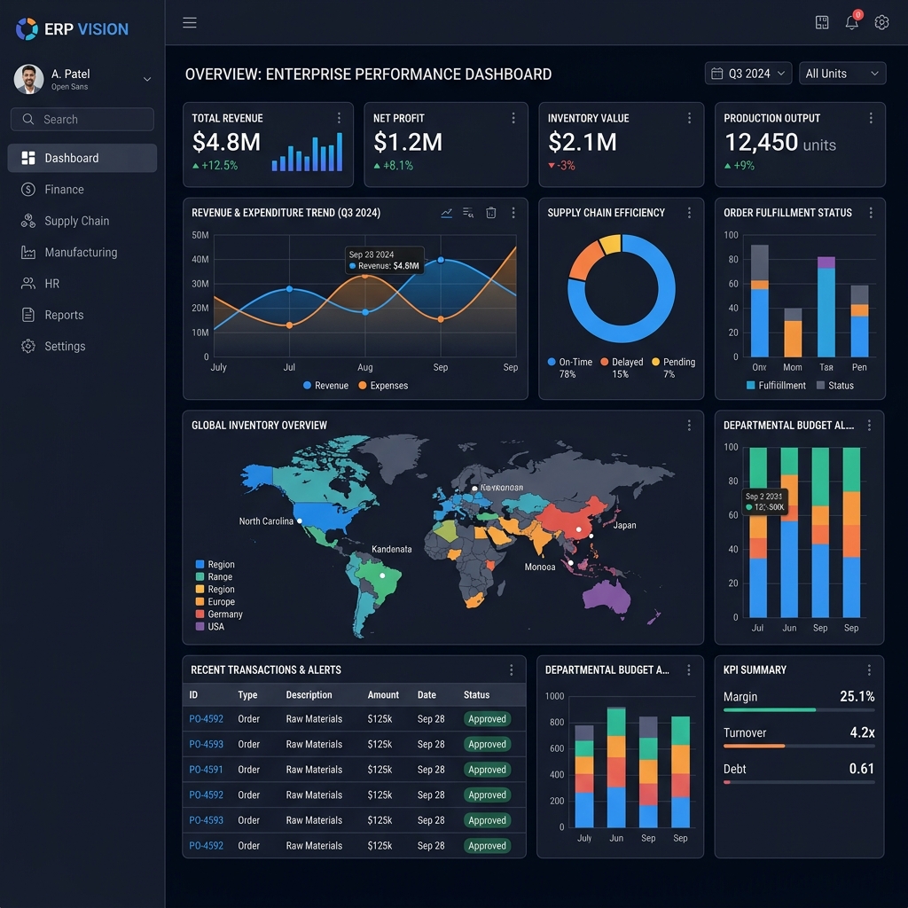 Bayr Tech Kurumsal ERP Dashboard Demosu